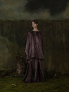 Mutedance 25 Autumn and Winter Round Neck Long Sleeve Loose Top Shirt Flower Dye MD-MD25FW131-purple (MD25FW128)